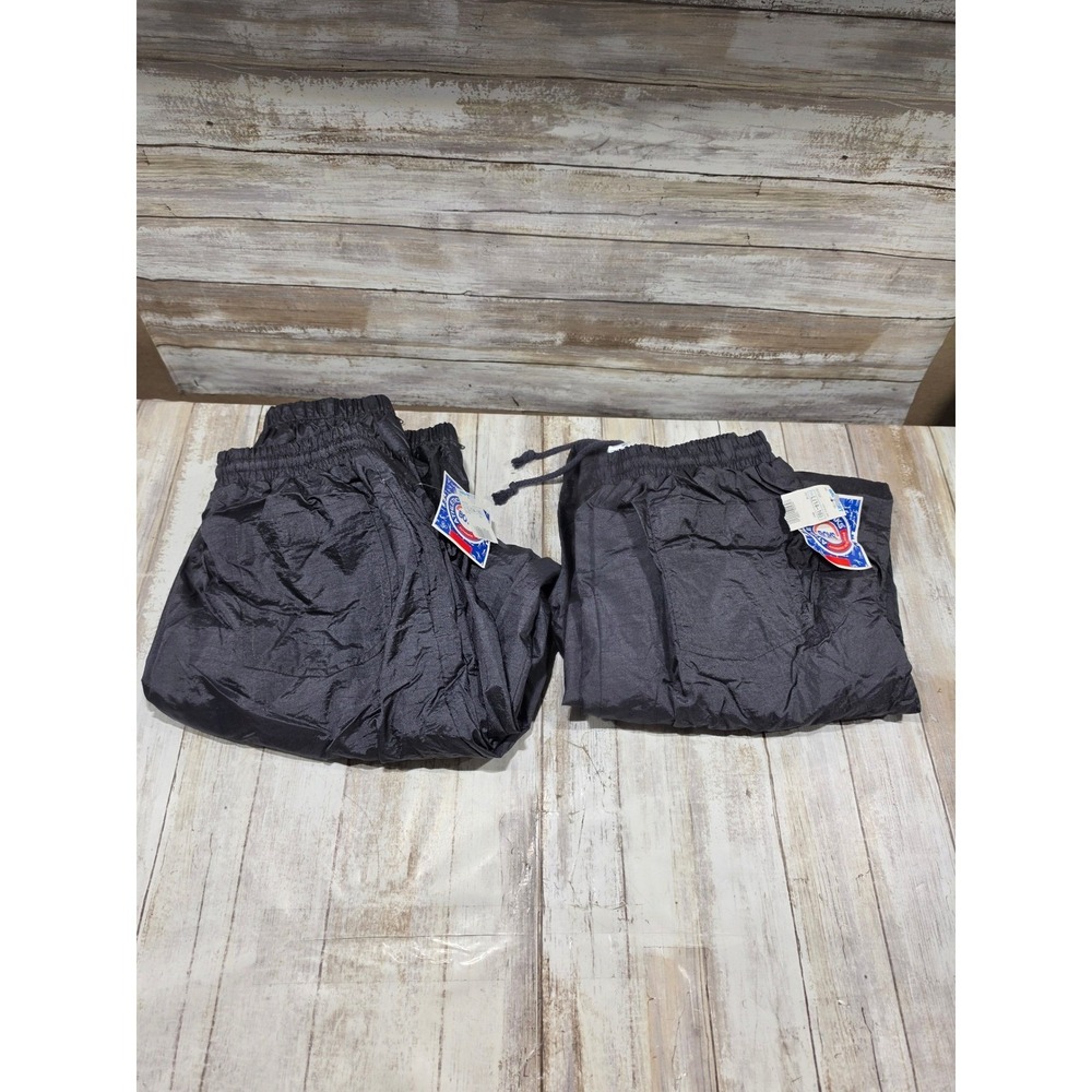 2 Athletic Works Boys Windbreaker Pants Gray Nylon Track Pants L 14-16 Womens XS